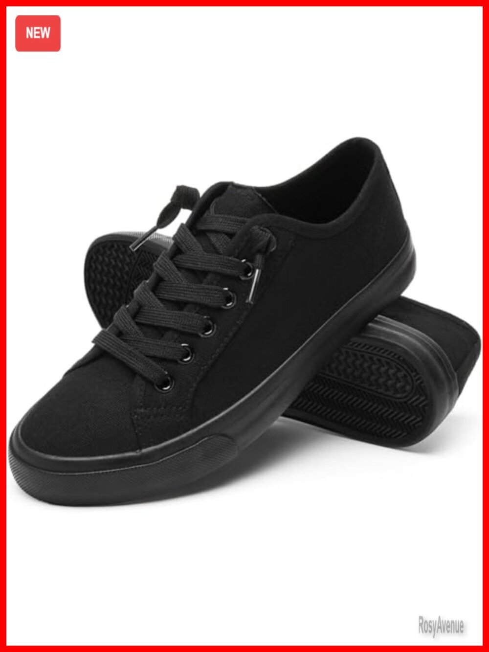 Women Canvas Slip On Non Slip Sneakers Lace Up Low Top Casual Shoes